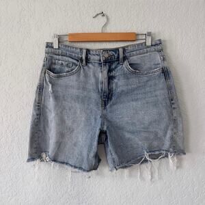 Vervet Medium Wash High Waisted Denim Mom Shorts Size Medium